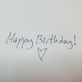 Handwritten Birthday Card