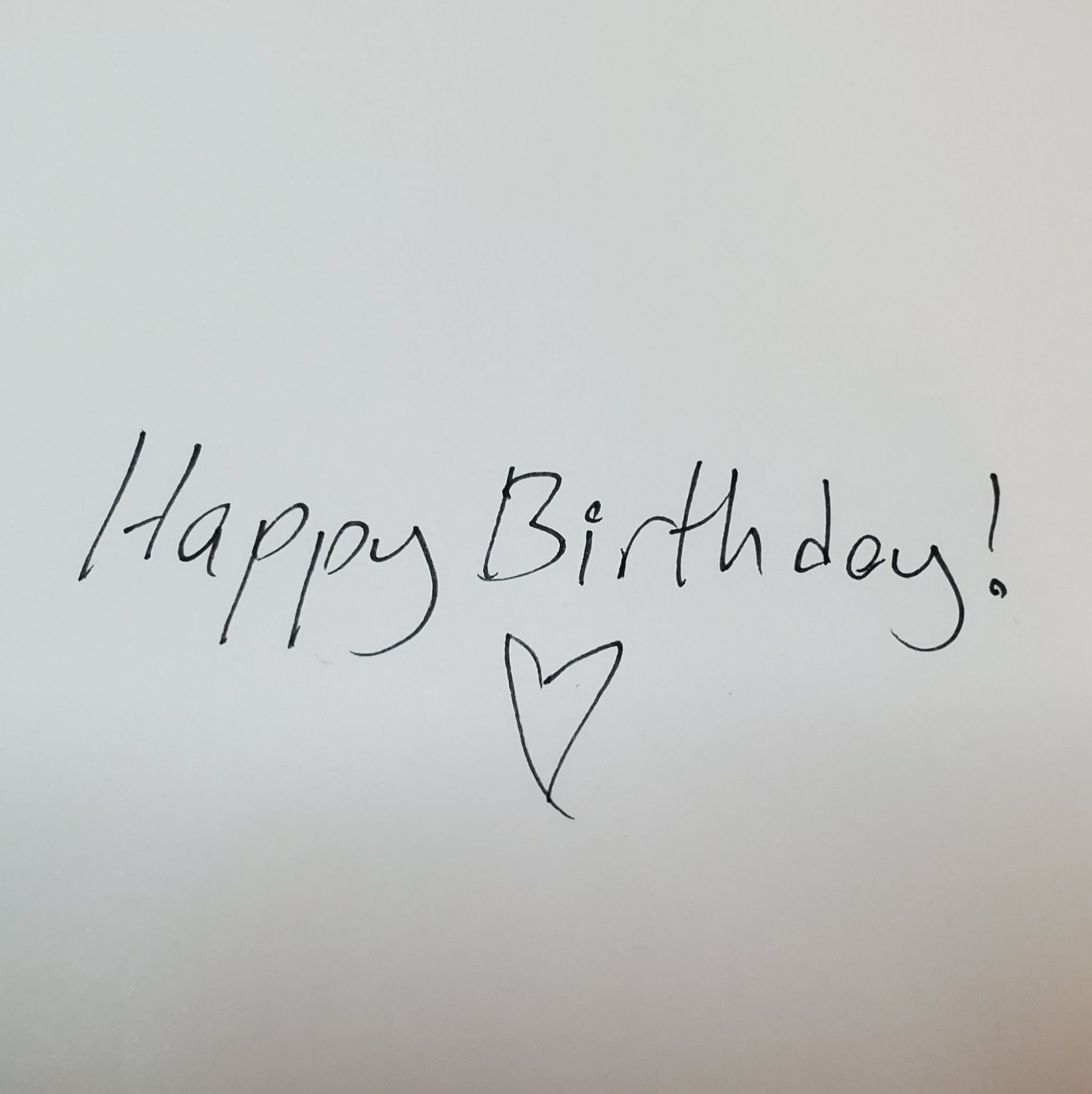 Handwritten Birthday Card