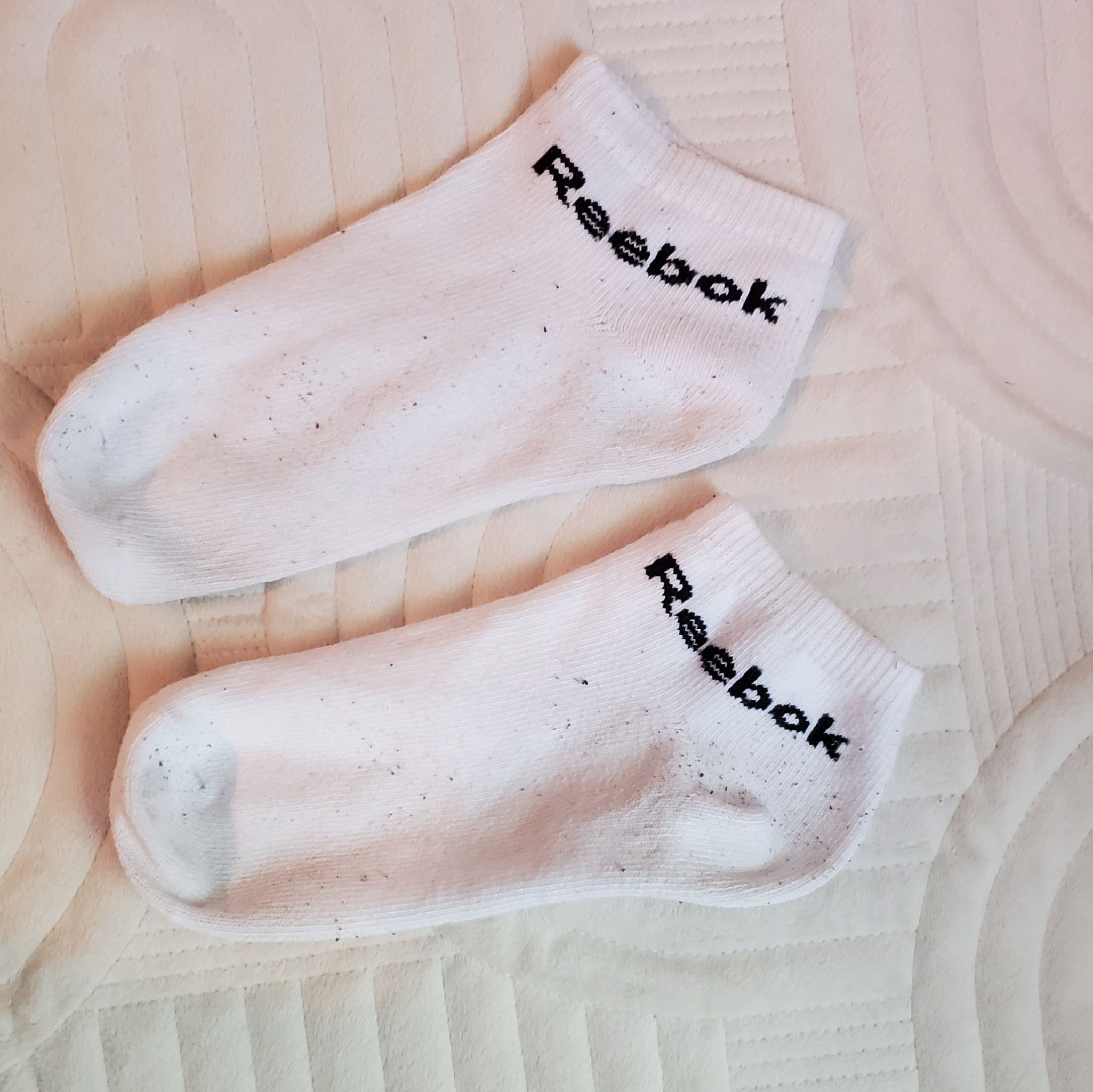 White Reebok Athletic Ankle Socks