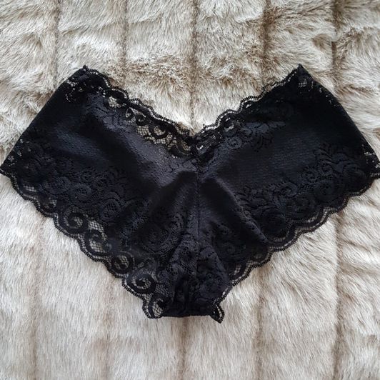 Black Lace Boyshort Panty