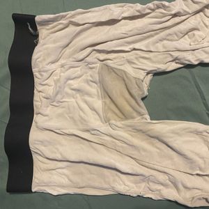 Very worn white boxers