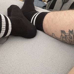Worn sports socks