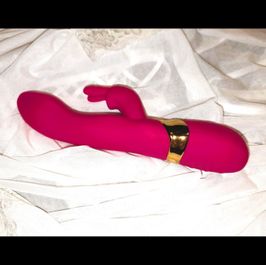 Well used rabbit type pink silicon Vibrator