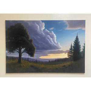 24 in x 36 in unframed scenic view oil painting