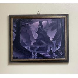 11 in x 14 in unframed fantasy chess world oil painting