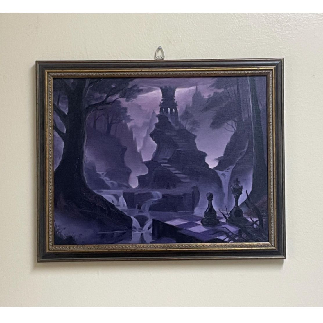 11 in x 14 in unframed fantasy chess world oil painting