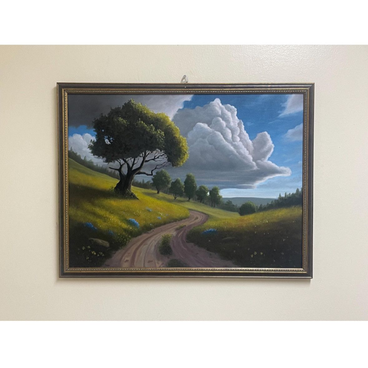 18 in x 24 in unframed country road oil painting