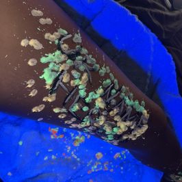 CUSTOM PICS: Blacklight Waxy Thigh w YOUR NAME!