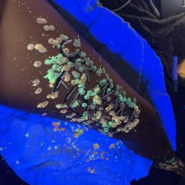 VIDEO: Blacklight Waxy Thigh w YOUR NAME!