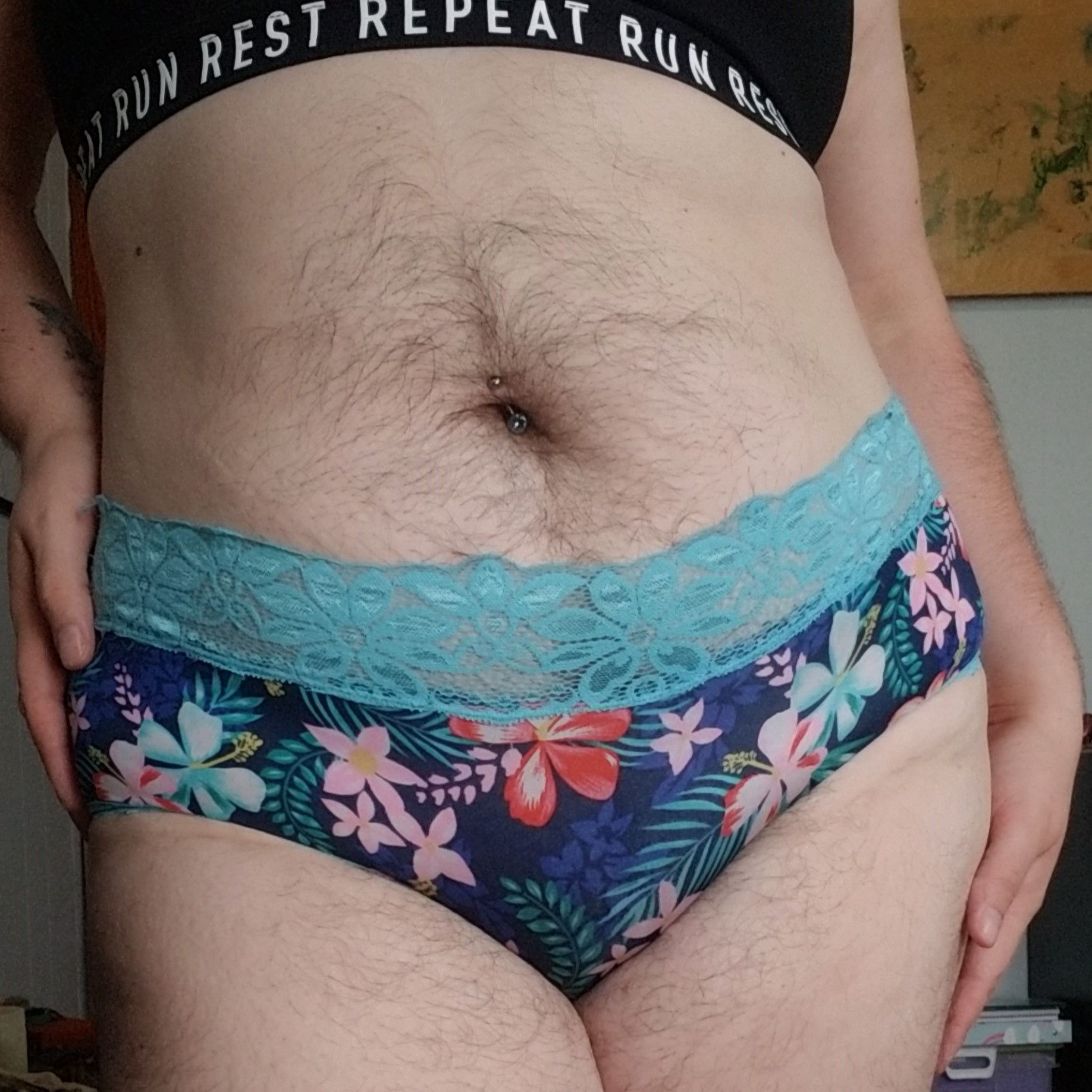 Floral Satiny Cheeky Panties