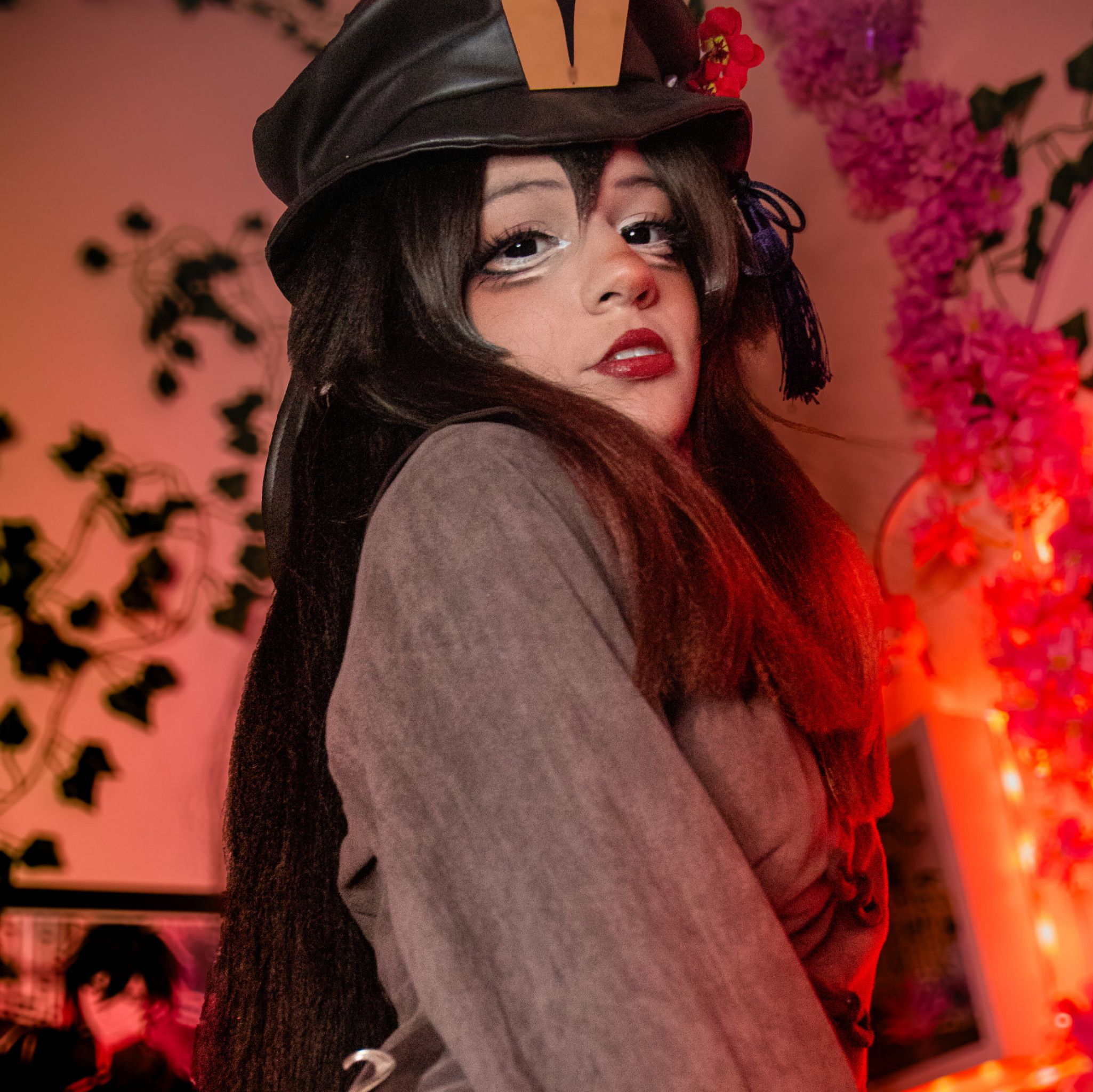 Hu Tao cosplay Genshin Impact set photos