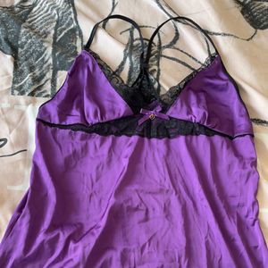 Purple Satin Lingerie