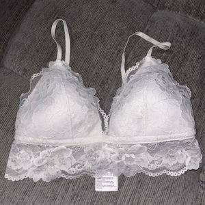 White Longline Bra