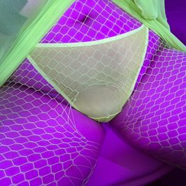 My Worn Neon Fishnets