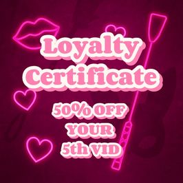 Loyalty Certificate