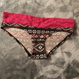 Pink Lace Trim Victoria Sectret Panties