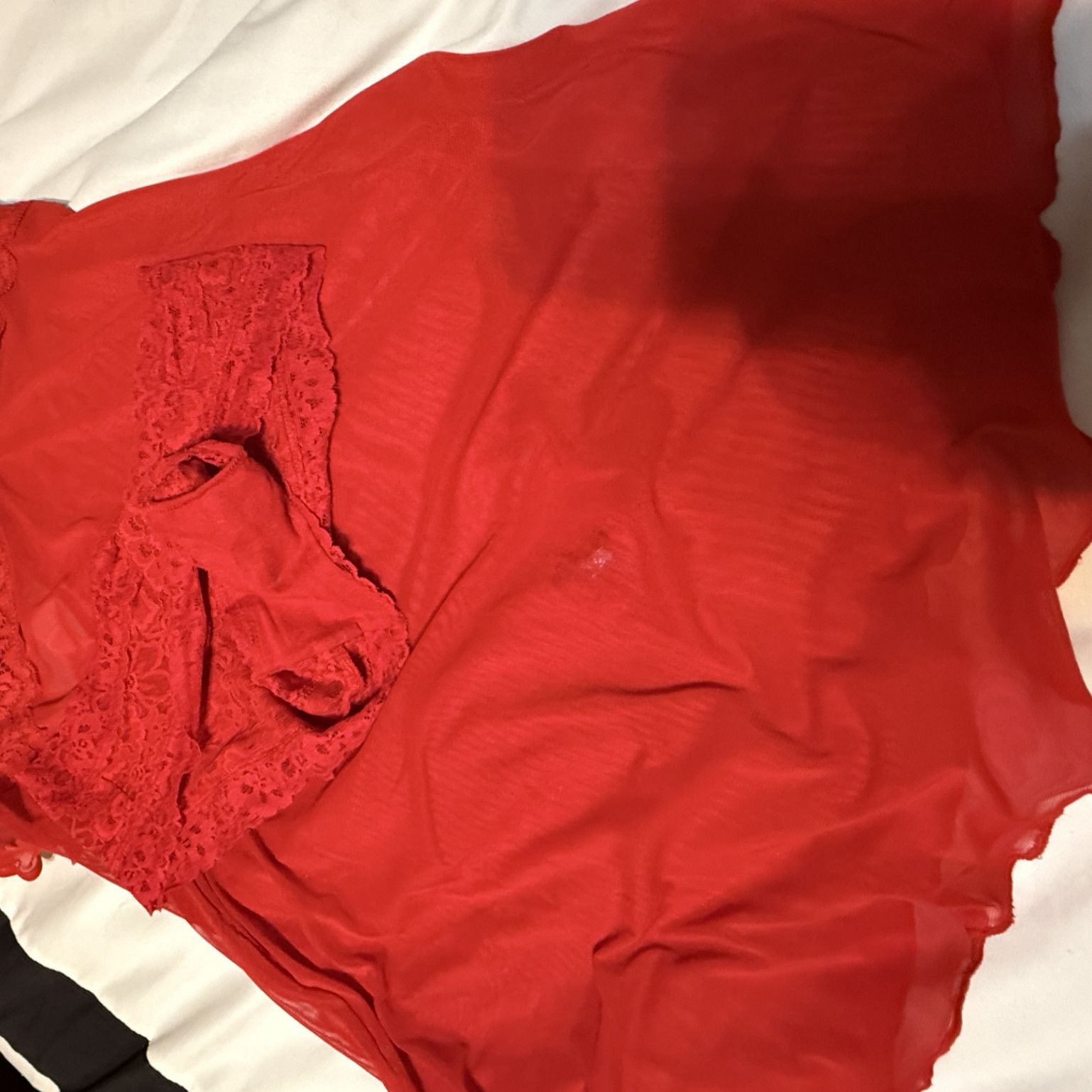 MY WORN SEXY TEDDY AND PANTIES WITH MY SWEET JUICES ON BOTH