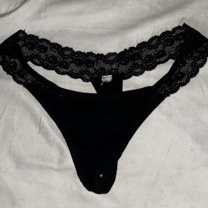 Fancy Dinner Black Thong