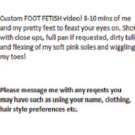 Custom Foot Fetish Video