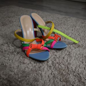 Color block sandals