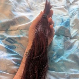 Ponytail from home haircut