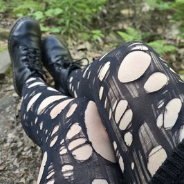 Ripped Stockings  Black