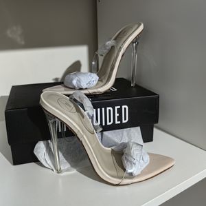 Pointed toe perspex stiletto