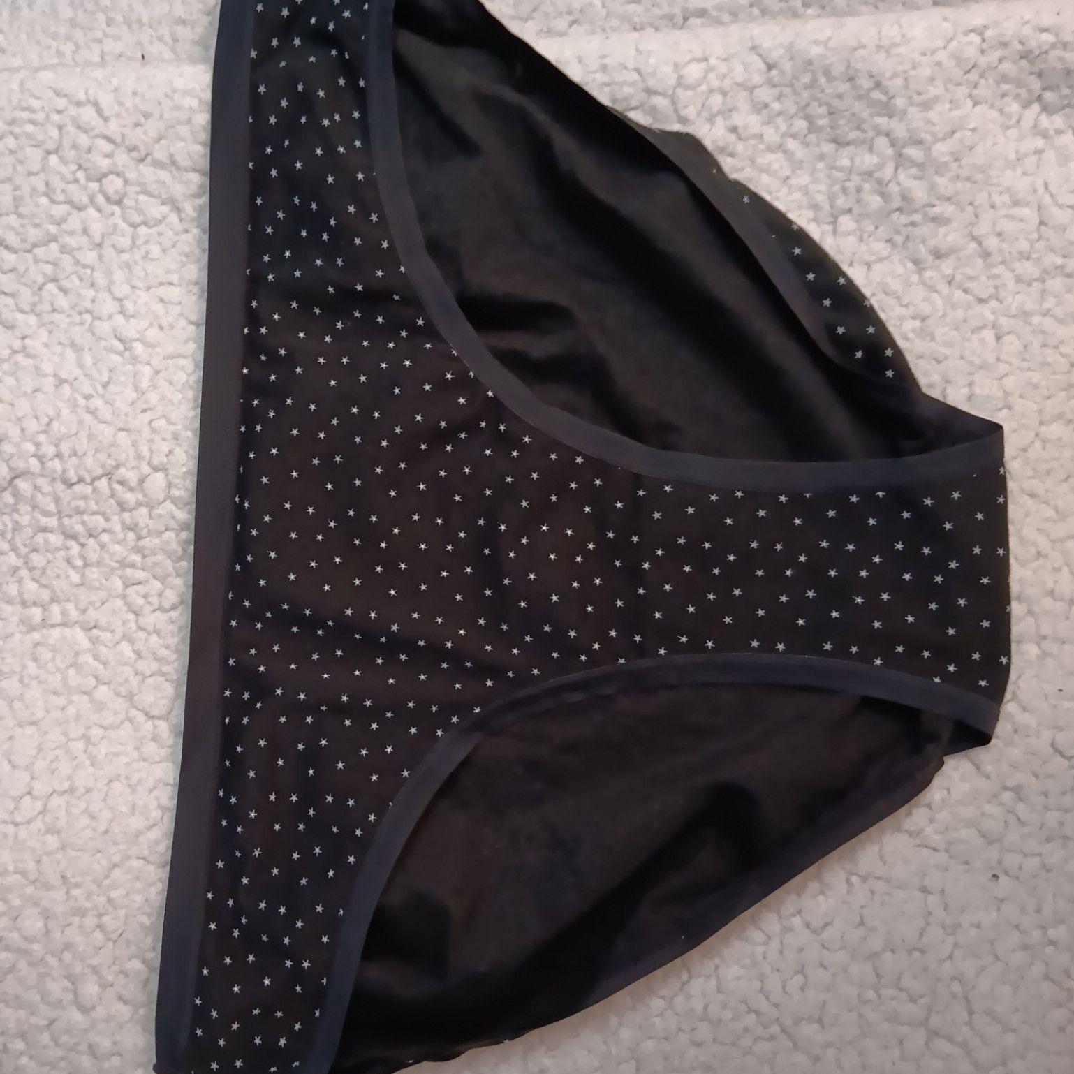 Auden Brand Black Bikini with tiny white stars Size XL