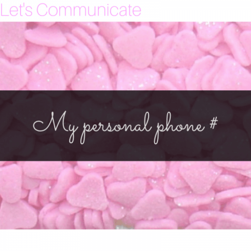 My Personal Phone Number