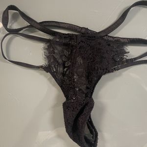 Used black thong