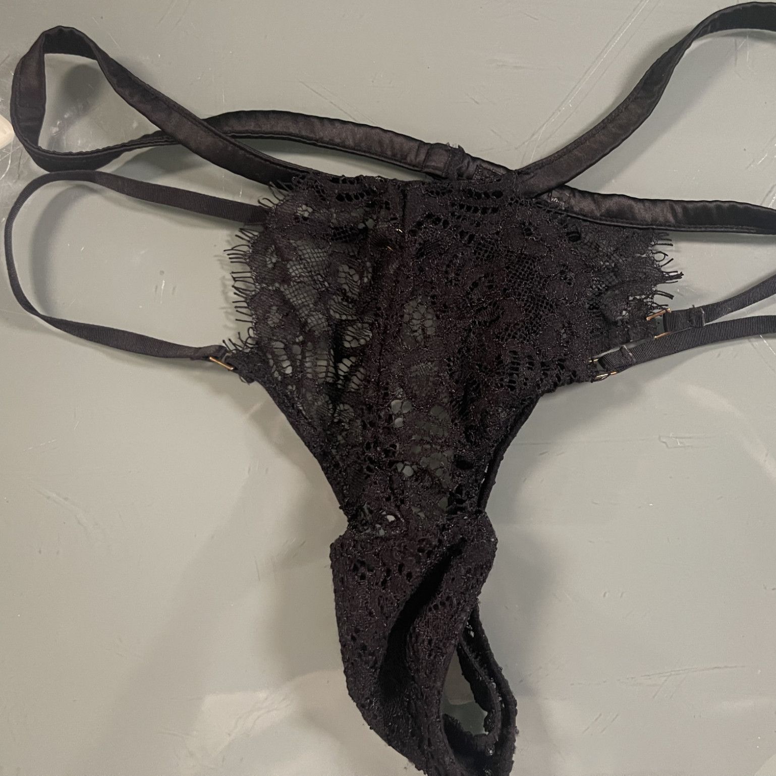 Used black thong