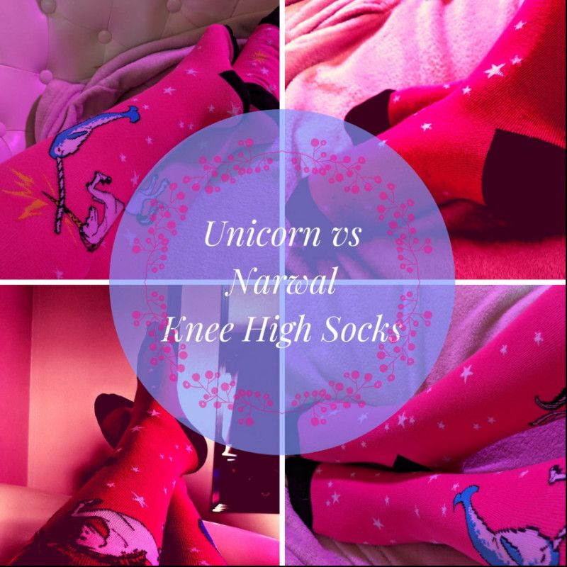 Unicorn vs Narwal Knee High Socks