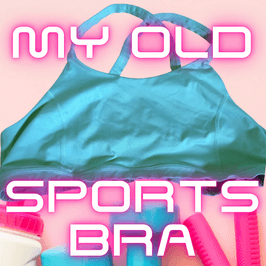 Well Worn Blue Sports Bra  From My Personal Collection