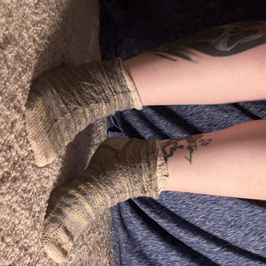 Hand sewn socks already stinky!