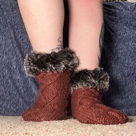 Red fluffy soft socks