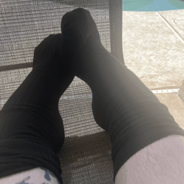 Black slouch socks
