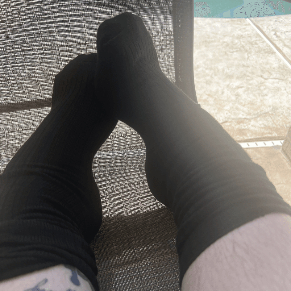 Black slouch socks