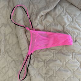 Pink Mesh Thong