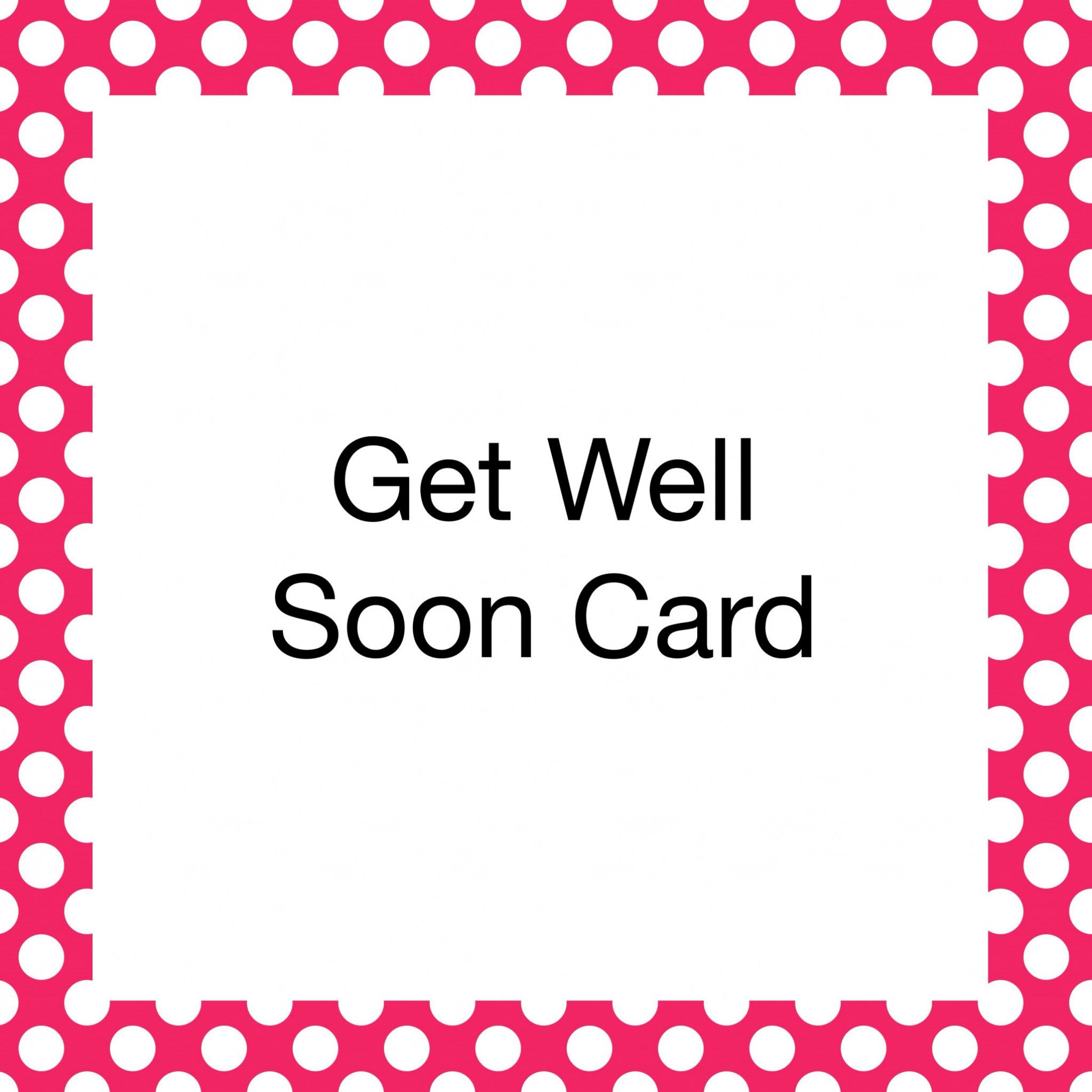 Get Well Soon Card