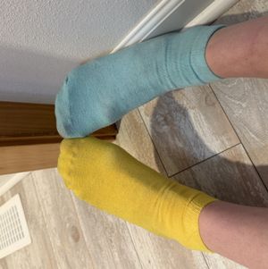 Blue and Yellow Socks