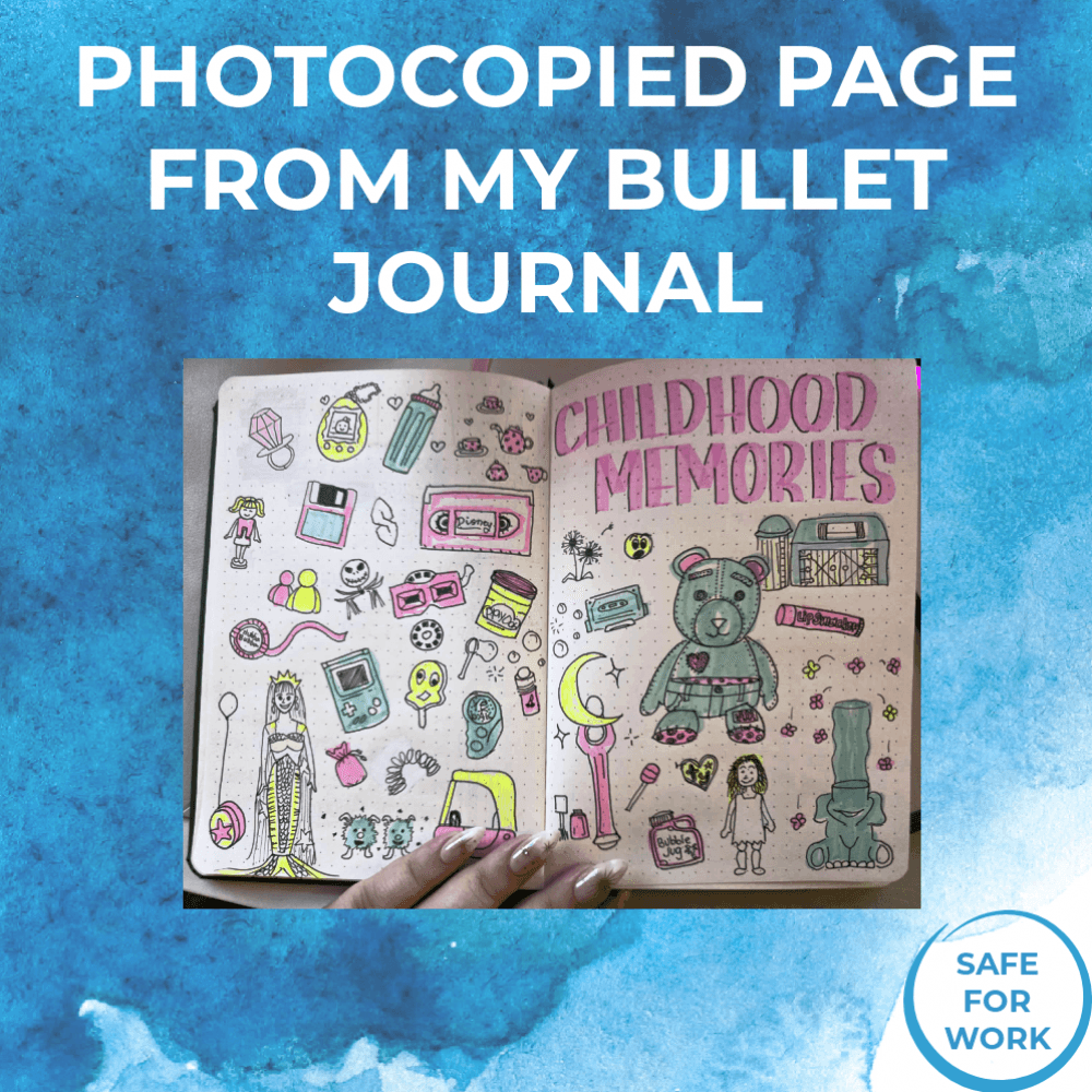 SAFE FOR WORK Photocopied Page From My Bullet Journal