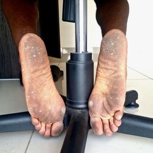 Teasing you with FILTHY FEET on a office chair