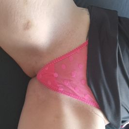 Pink polkadot thong