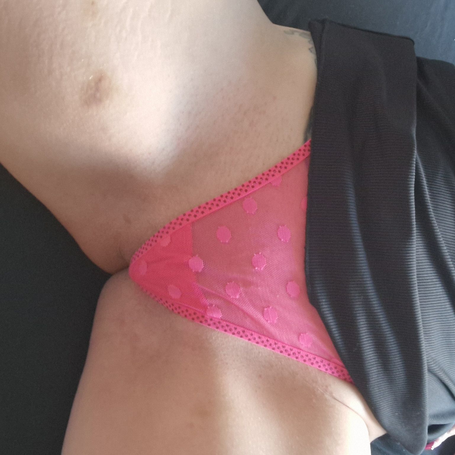 Pink polkadot thong