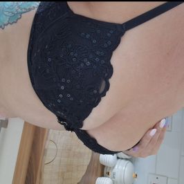 Well worn black bra