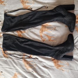 Black knee high boots