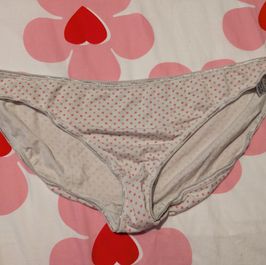 Everyday bikini style panties with pink polka dots
