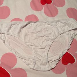 Plain white cotton panties