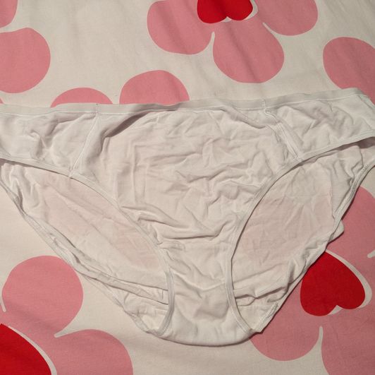 Plain white cotton panties