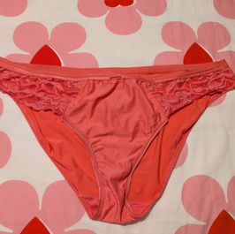 Pink panties with lace details